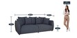 Blow 3 Seater Sofa in Graphite Grey Colour