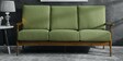 Valery Solid Wood 3 Seater Sofa In Green Colour