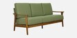 Valery Solid Wood 3 Seater Sofa In Green Colour