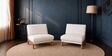 Varna White Boucle Upholstered 1+1 Seater Sofa Set
