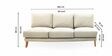 Varna White Boucle Upholstered 3 Seater Sofa Set