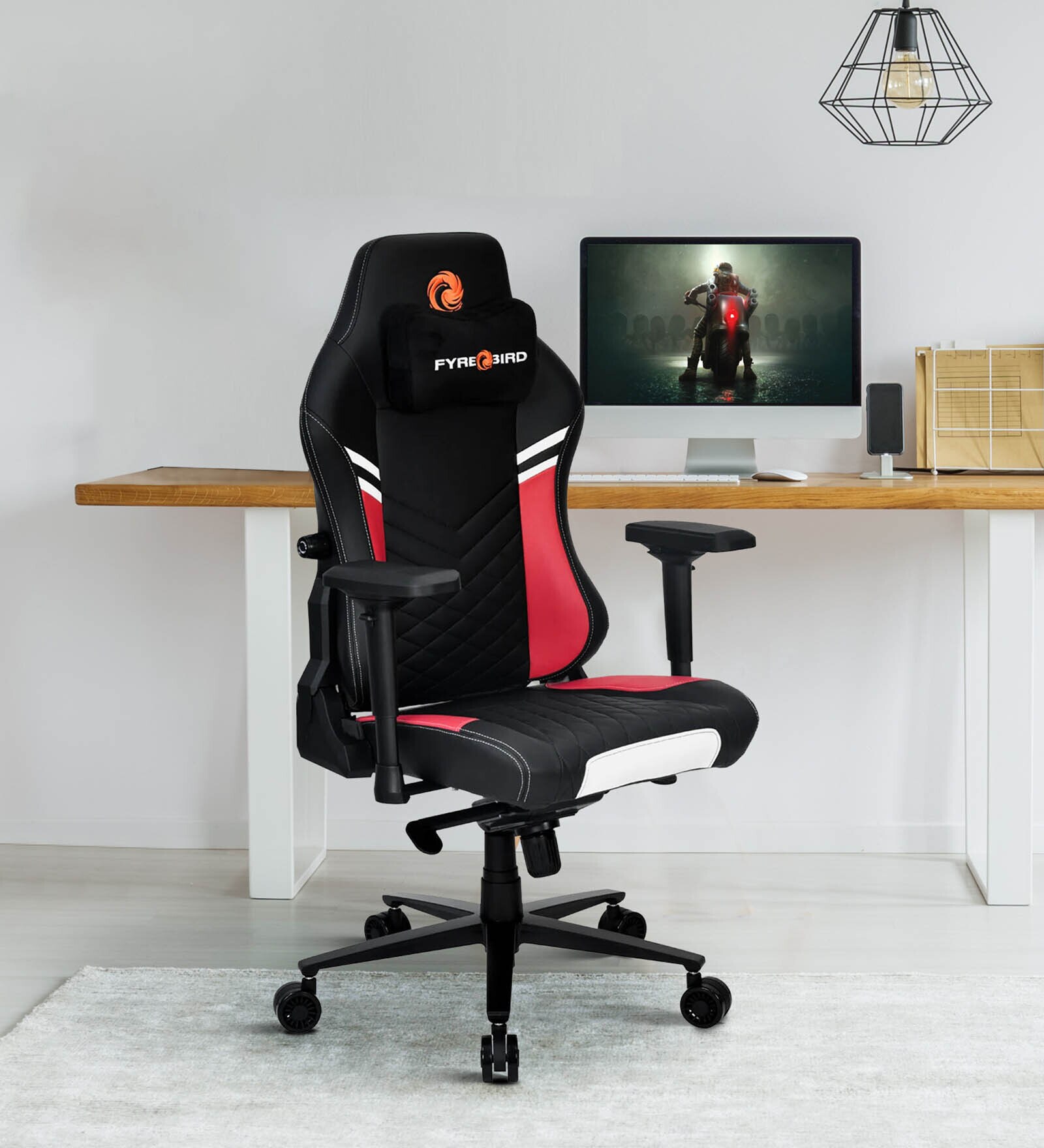 Vaden Gaming Chair in Black & Red Colour