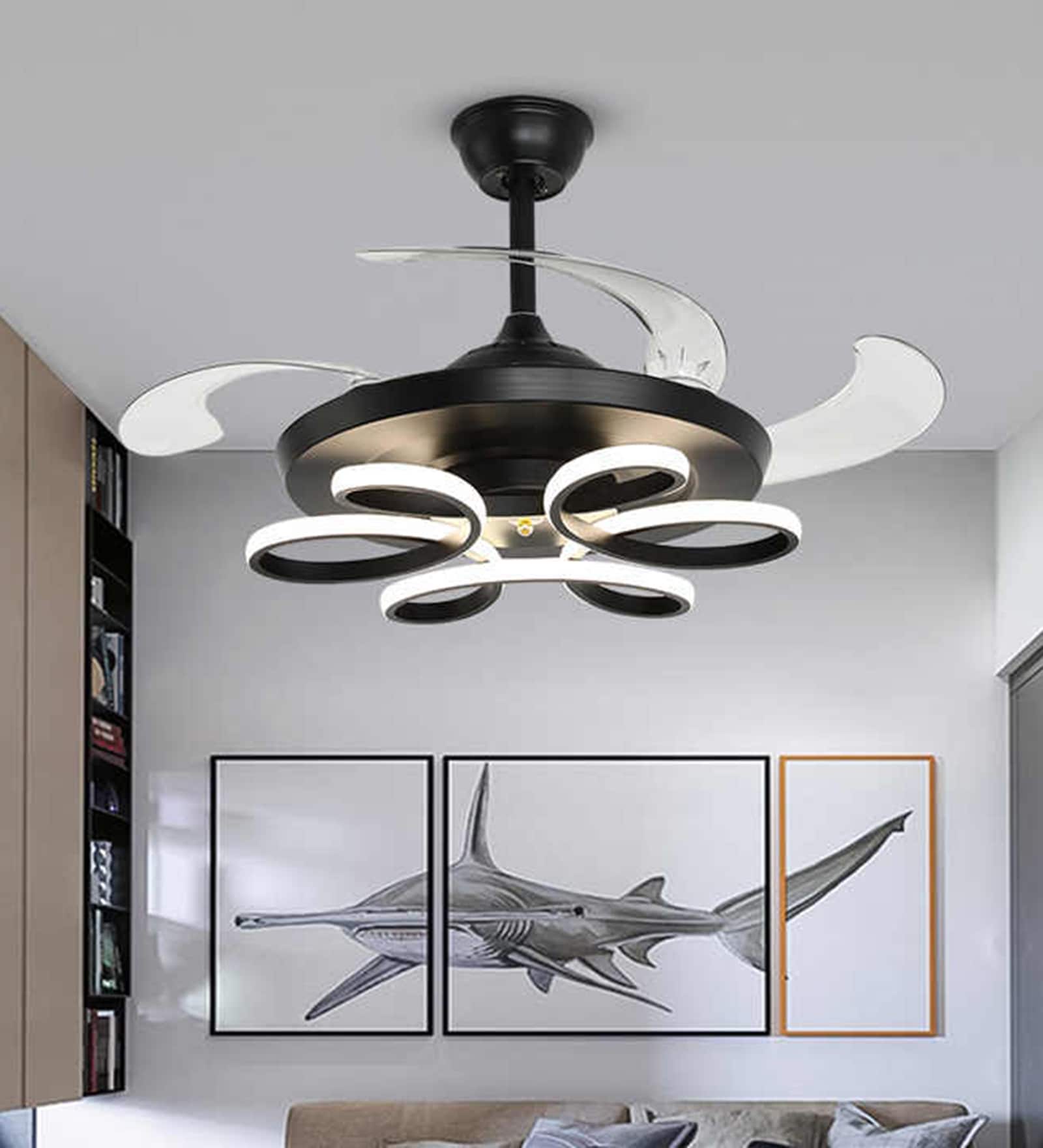 Vair Smart Fan Black Metal , Google & Alexa Remote & App Control