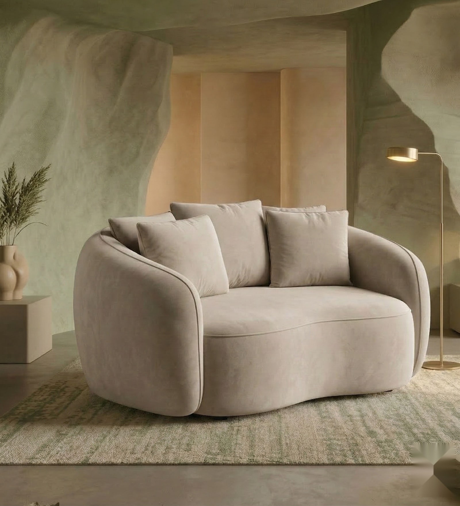 Valencia Royal 1 Seater Sofa In Beige Color