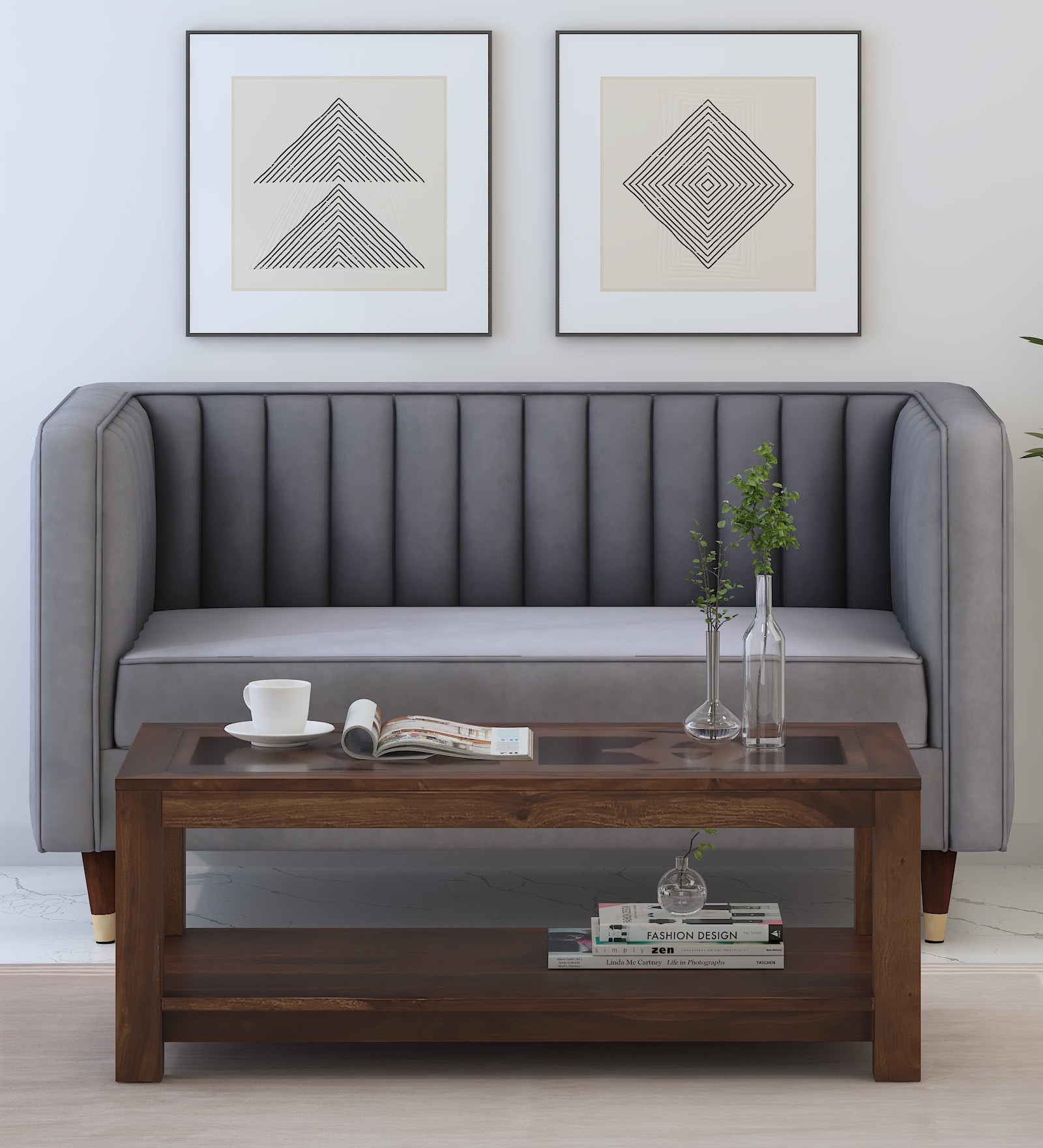 Valencia Sheesham Wood Coffee Table In Scratch Resistant Provincial Teak Finish With Glass Top