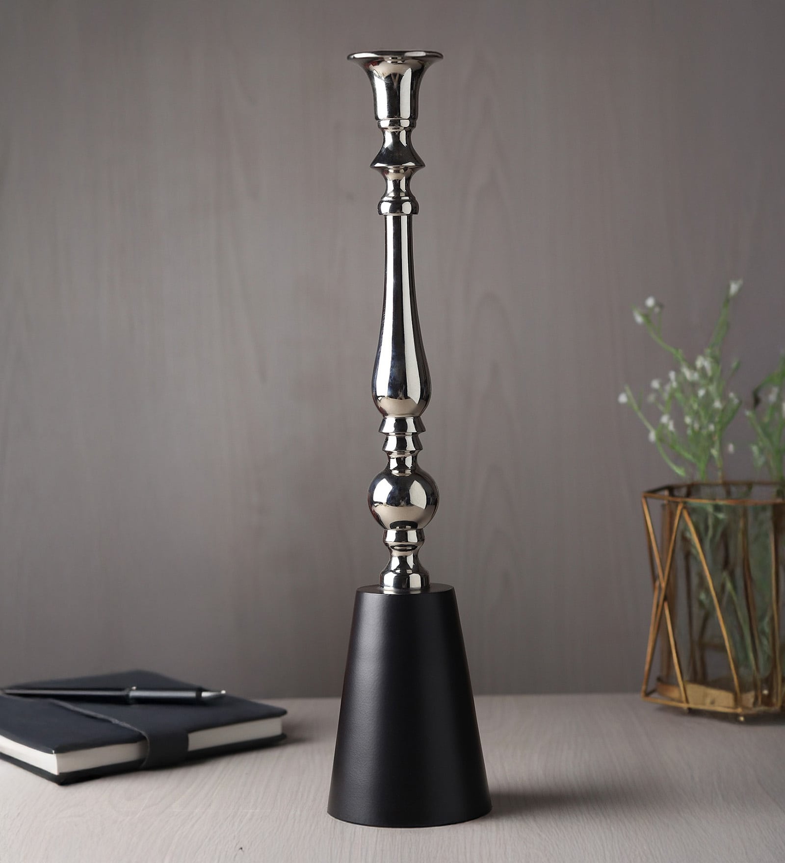 Valora Silver Candle Holder Large