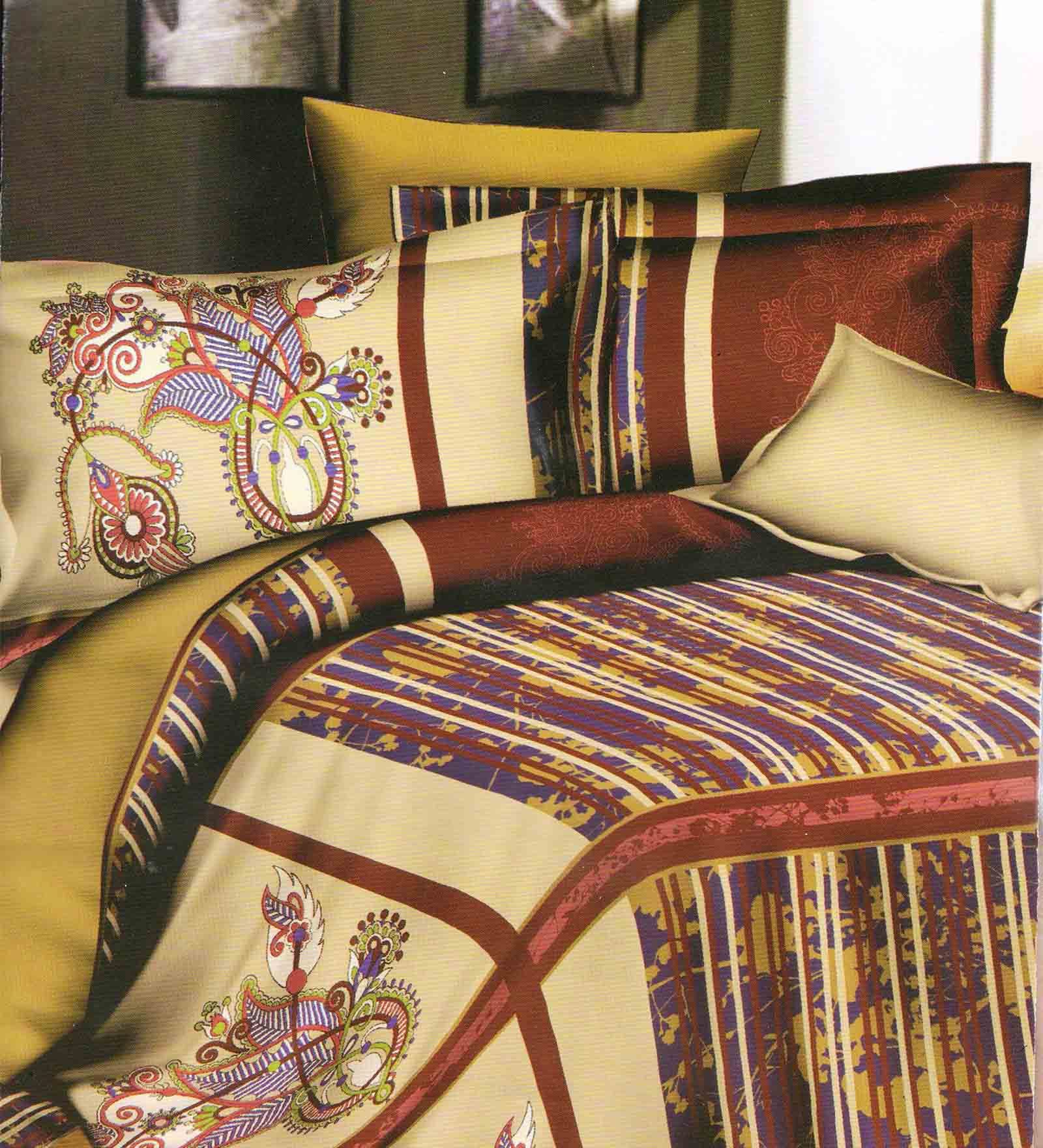 Buy Valtellina Multicolor Polyester Arabian Bed Sheet (with Pillow