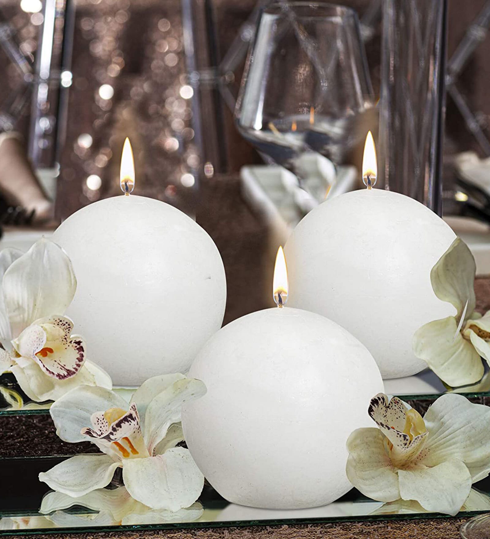 Vanilla Set Of 3 White Color Round
Candles