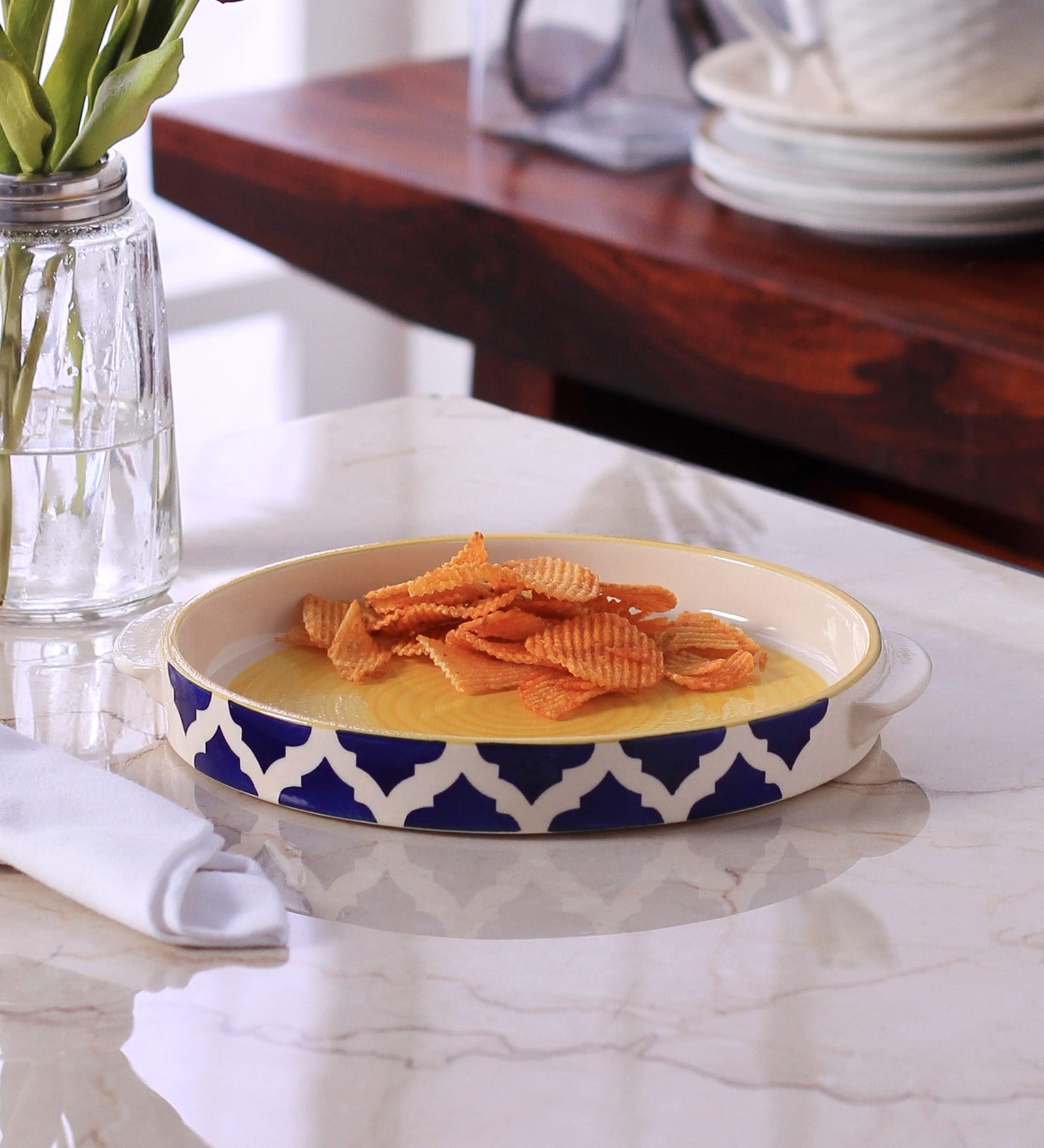 Buy VarEesha Hand Made Ceramic Pizza Plate at 25 OFF by Vareesha