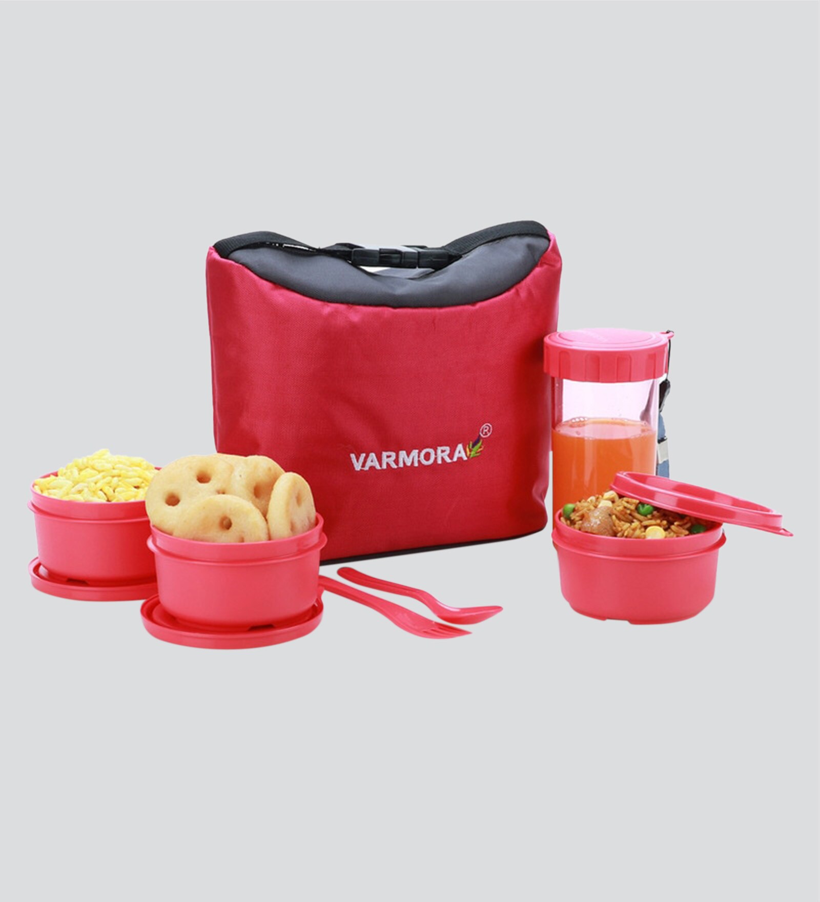 Varmora Elegant Pink Lunch Box