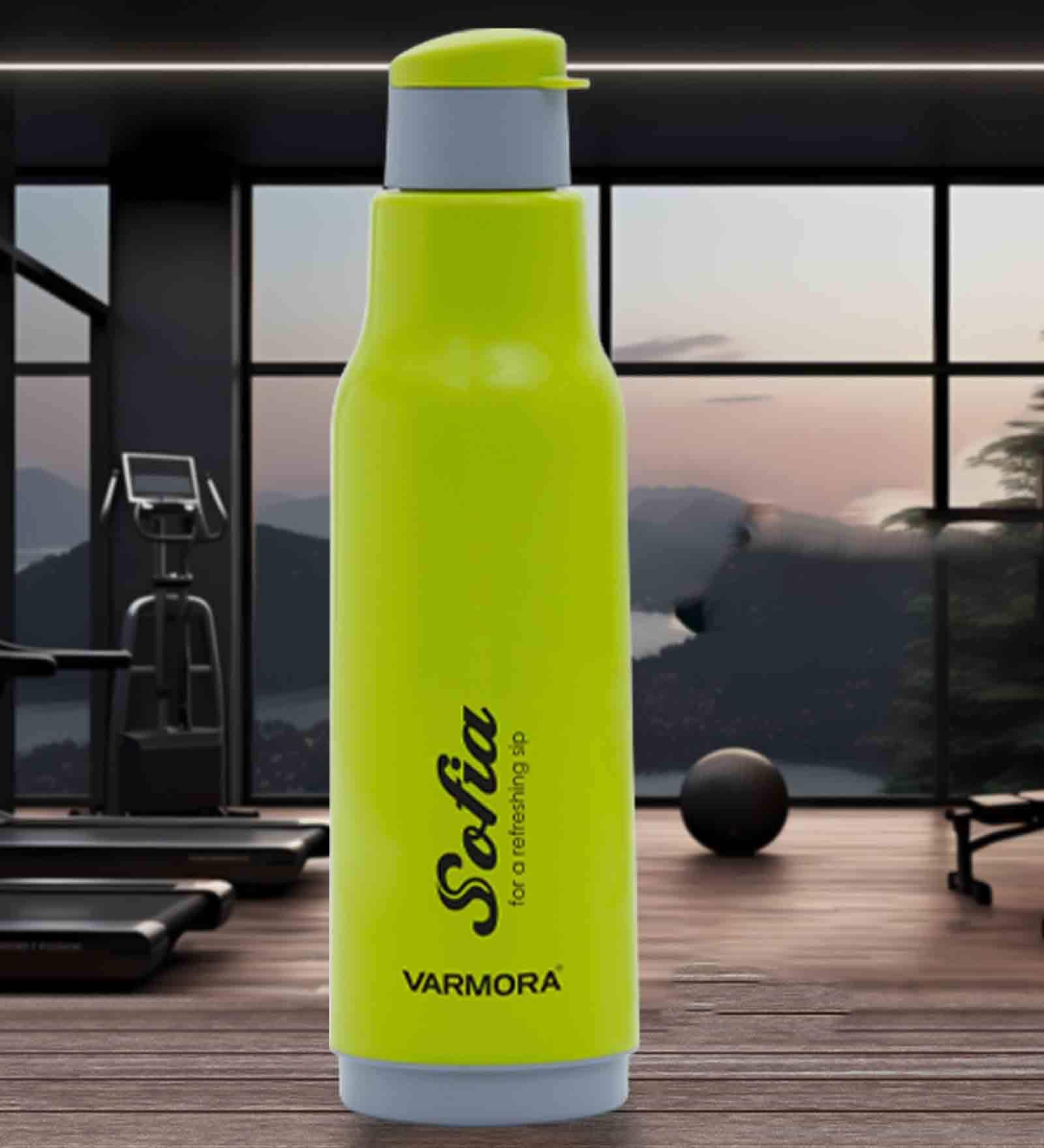 Varmora Sofia| Plastic Insulated Water Bottle| FDA Approved BPA-Free | Hot & Cold Compatible | 600ml- Green