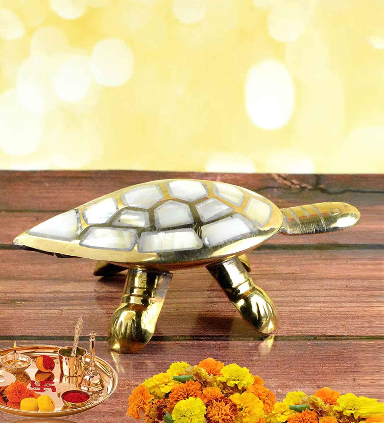 Vastu Feng Shui Triple Tortoise Turtle Family for Protection, Good Luck, Wealth and Longevity