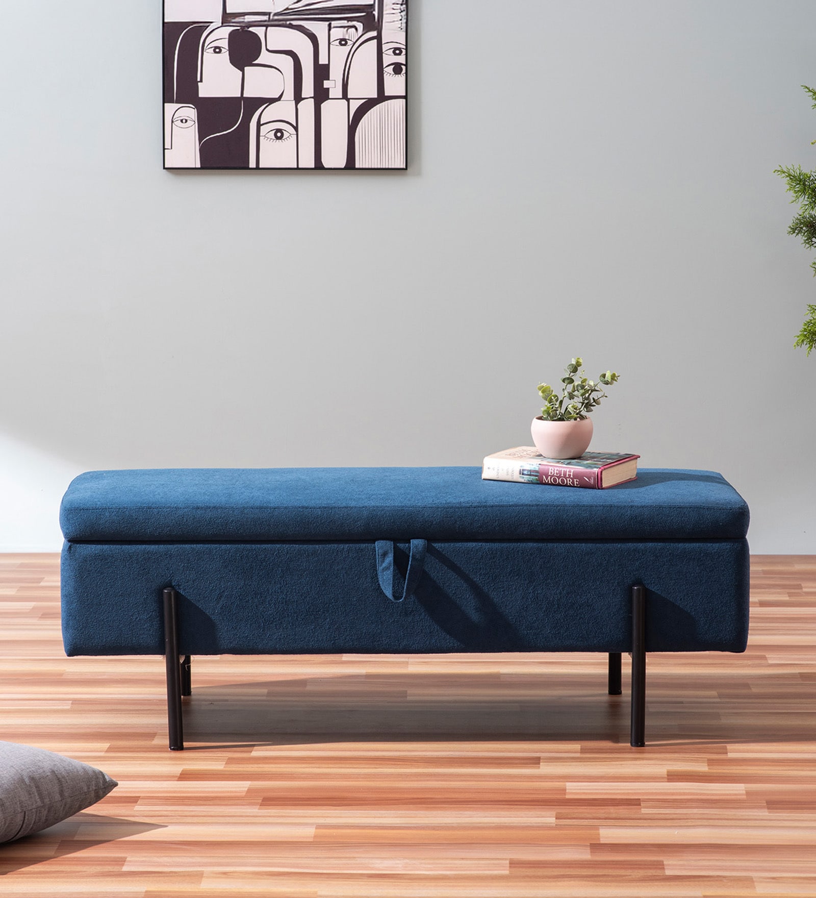 Vault Fabric Benches In Blue Colour