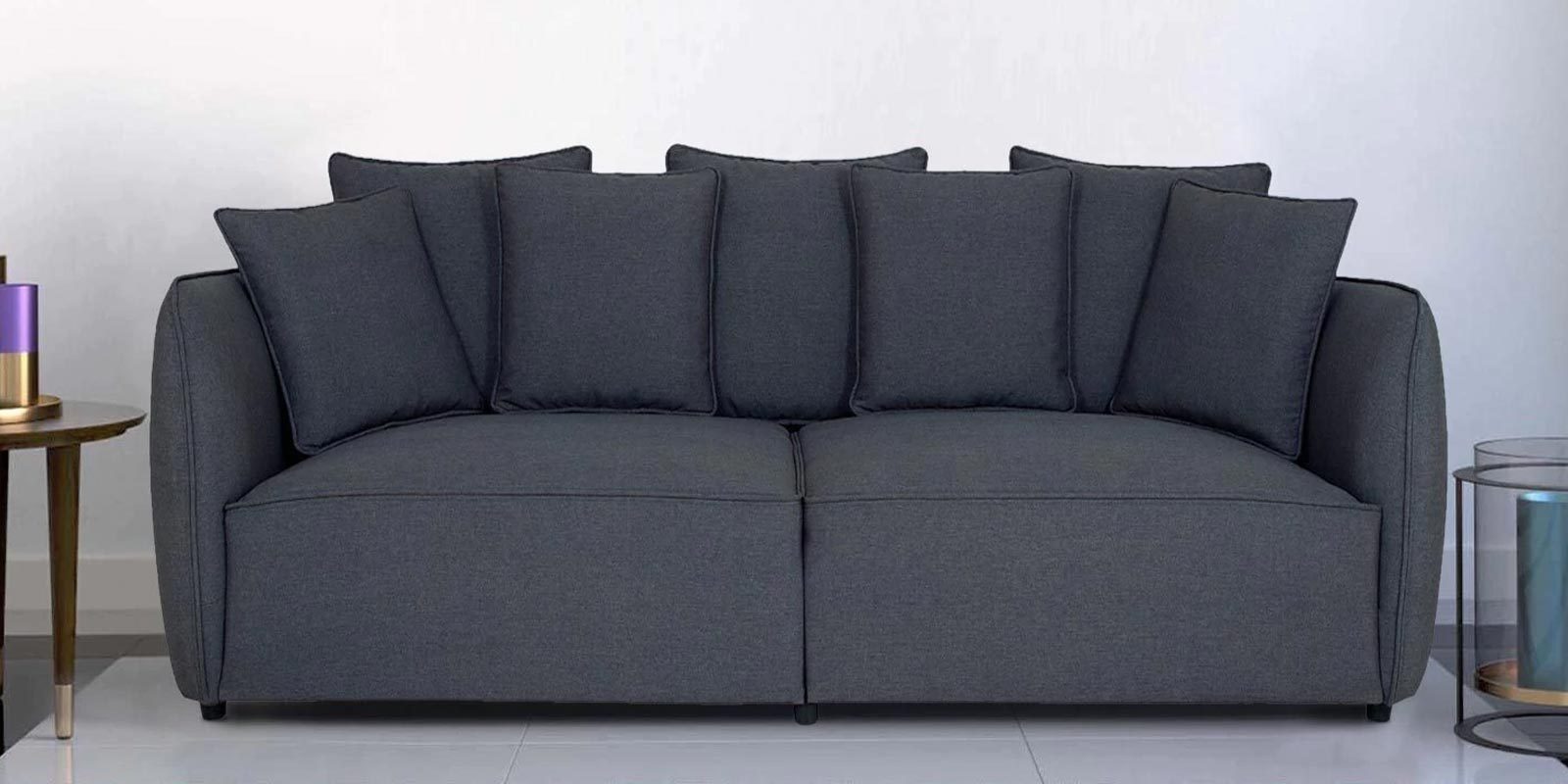 Blow 3 Seater Sofa in Graphite Grey Colour Blow 3 Seater Sofa in Graphite Grey Colour
