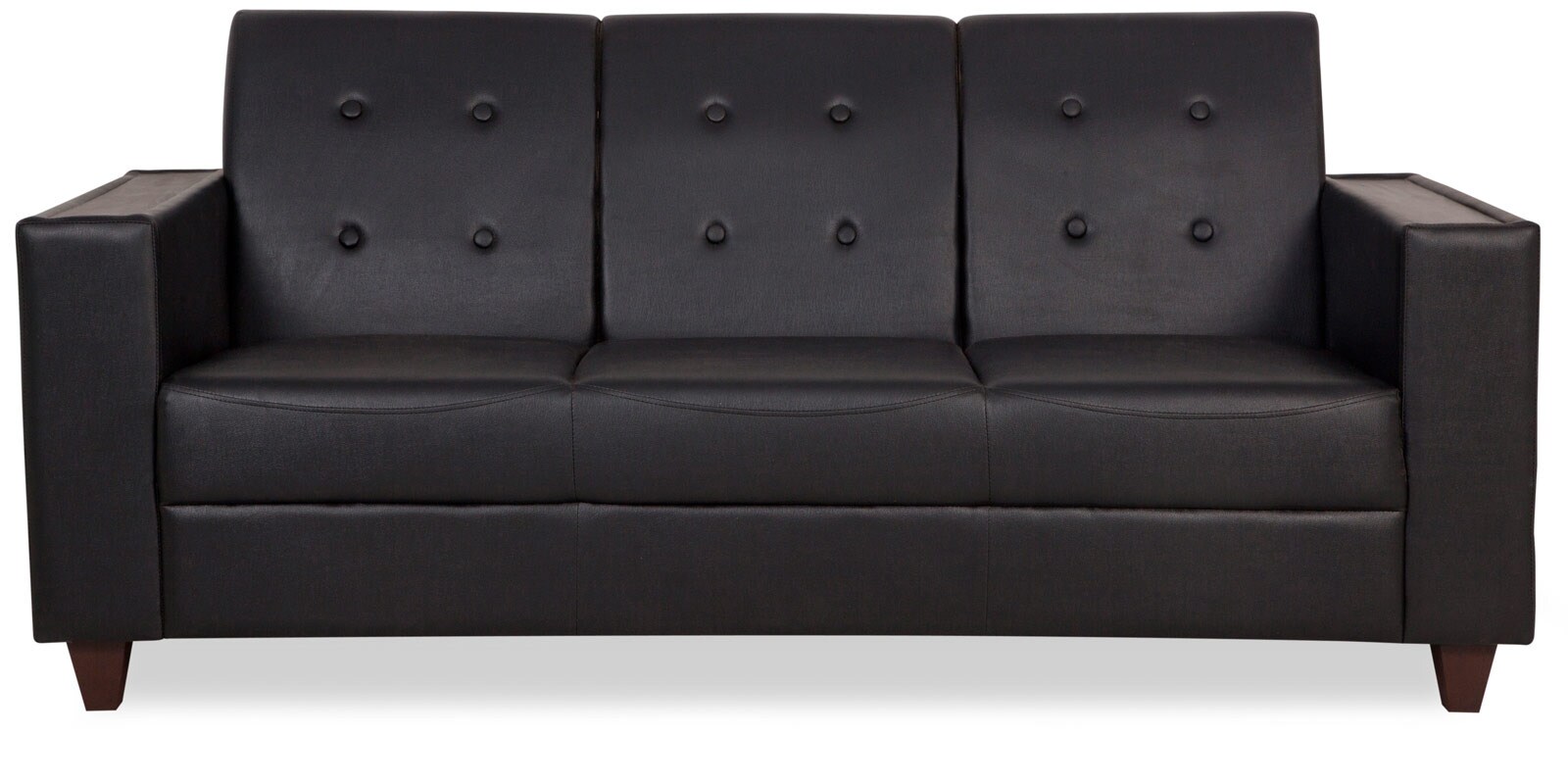 Buy Valerie Three Seater Sofa in Black Colour by HomeTown Online 3
