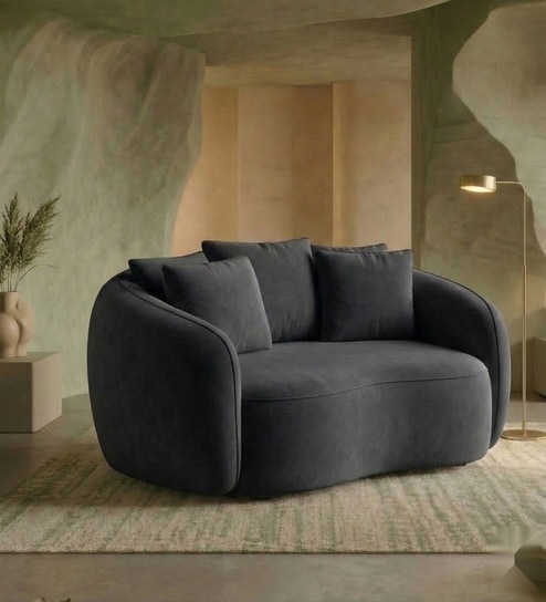 Valencia Royal 1 Seater Sofa In Charcoal Grey Color