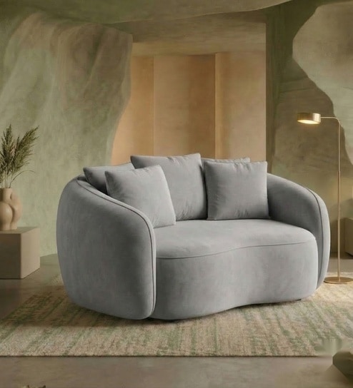 Valencia Royal 1 Seater Sofa In Light Grey Color