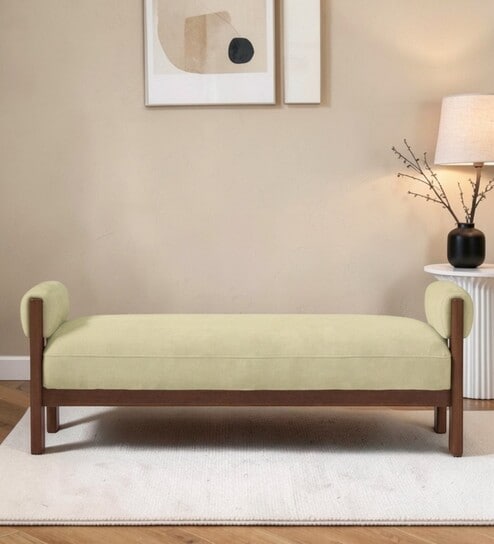 Valencia Sheesham Wood Bench In Beige Color