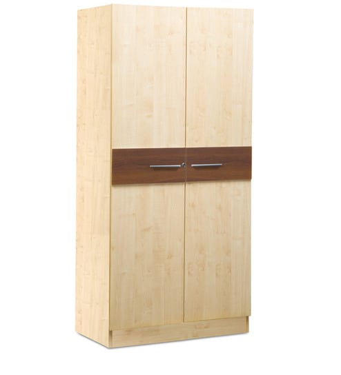 Buy Valentino Two Door Wardrobe In Walnut Maple Matt Finish By