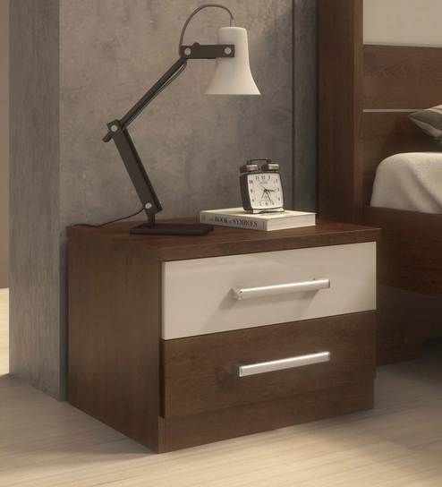 Buy Valeria Bedside Table In Light Walnut Colour By Evok Online