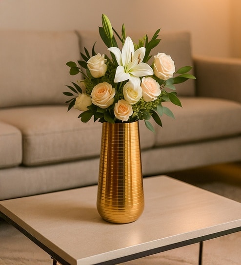 market 99 Golden Metal Flower Holder-picture-34