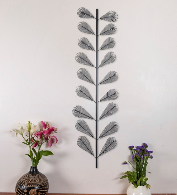 Narrow Vertical Metal Wall Art Wall Design Ideas