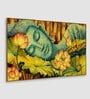 Vaastu Calming Buddha Yellow & Green Canvas Art Print