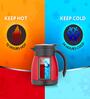 Vacuum Insulated  500ml Red Stainless Steel Teapot