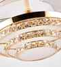 Vail Smart Fan French Gold Metal + Crystal , Google & Alexa Remote & App Control