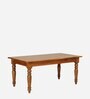 Vaina Solid Wood 6 Seater Dining Table In Provincial Teak Finish