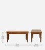 Vaina Solid Wood 6 Seater Dining Table In Provincial Teak Finish