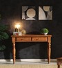 Vaina Solid Wood Console Table In Provincial Teak Finish