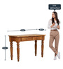 Vaina Solid Wood Console Table In Provincial Teak Finish