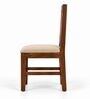 Vajra 6 Seater Dining Set In Provincial Teak Finish With Beige Colour Chair Vajra 6 Seater Dining Set In Provincial Teak Finish With Beige Colour Chair