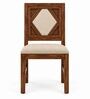 Vajra 6 Seater Dining Set In Provincial Teak Finish With Beige Colour Chair Vajra 6 Seater Dining Set In Provincial Teak Finish With Beige Colour Chair