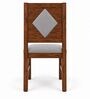 Vajra 6 Seater Dining Set In Provincial Teak Finish With Grey Colour Chair Vajra 6 Seater Dining Set In Provincial Teak Finish With Grey Colour Chair