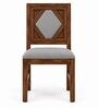Vajra 6 Seater Dining Set In Provincial Teak Finish With Grey Colour Chair Vajra 6 Seater Dining Set In Provincial Teak Finish With Grey Colour Chair