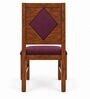 Vajra 6 Seater Dining Set In Provincial Teak Finish With Plum Colour Chair Vajra 6 Seater Dining Set In Provincial Teak Finish With Plum Colour Chair