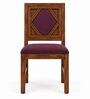 Vajra 6 Seater Dining Set In Provincial Teak Finish With Plum Colour Chair Vajra 6 Seater Dining Set In Provincial Teak Finish With Plum Colour Chair