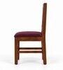 Vajra 6 Seater Dining Set In Provincial Teak Finish With Plum Colour Chair Vajra 6 Seater Dining Set In Provincial Teak Finish With Plum Colour Chair