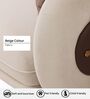 Vale Fabric 1 Seater Sofa with Leatherette Cladding in Beige Colour Vale Fabric 1 Seater Sofa with Leatherette Cladding in Beige Colour