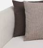 Vale Fabric 1 Seater Sofa with Leatherette Cladding in Beige Colour