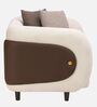 Vale Fabric 1 Seater Sofa with Leatherette Cladding in Beige Colour