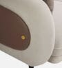 Vale Fabric 1 Seater Sofa with Leatherette Cladding in Beige Colour
