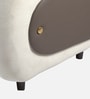 Vale Fabric 1 Seater Sofa with Leatherette Cladding in Beige Colour