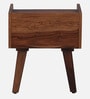 Valence Sheesham Wood Bedside Table In Scratch Resistant Rustic Teak Finish