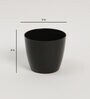 Plastic Black Flower Desk Pots