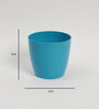 Plastic Blue Flower Desk Pots