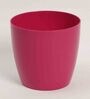 Plastic Pink Flower Desk Pots