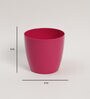 Plastic Pink Flower Desk Pots
